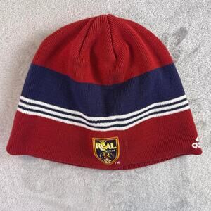 Vintage Y2K Adidas Real Salt Lake Beanie Red Blue MLS Soccer Hat